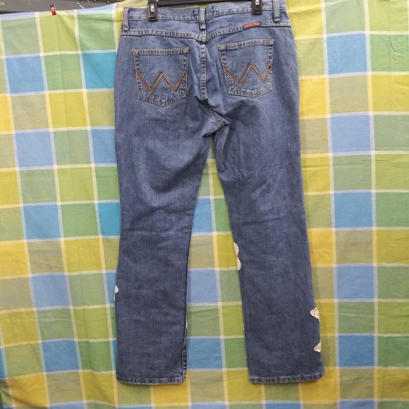 2408 Jeaniemade Upcycled 11/12 Wrangler 100% Cotton Jeans - Picture 4 of 5